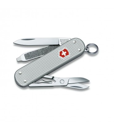 Victorinox 0.6221.26 Couteau Classic alox silver 5,8 cm Alox quadrillé Argent