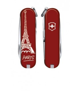 Victorinox 0.6223.te Couteau Classic 5,8 cm Bakélite Rouge tour Eiffel