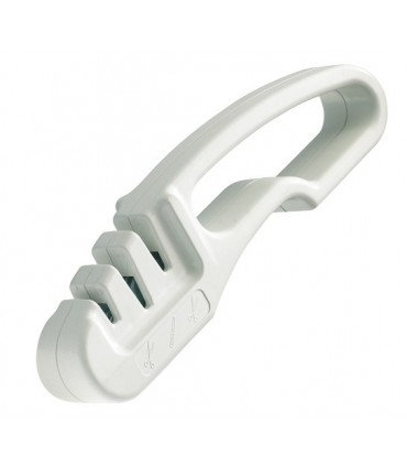 Westmark 1021 Aiguiseur à molettes WESTMARK blanc, 18 cm, pour couteaux et ciseaux.