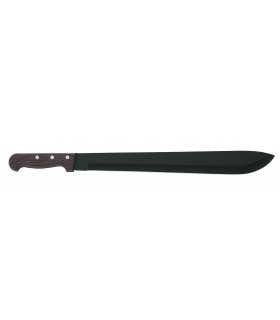 Herbertz 150745 Machette, lame noire 45 cm acier 420, manche en bois de pacca