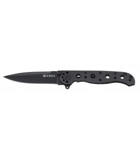 Crkt 1601ks.cr Couteau M16,  lame acier 8Cr13MoV , manche  à trous de 10 cm en inox noir