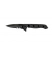 Crkt 1613zlek.cr Couteau M16, lame semi-dentée acier AUS 8,manche à trous 12 cm nylon/fibre de verre noir avec pic brise-vitre
