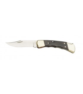 Bück 17110 Couteau Hunter 110 fg,  lame acier 420 à cran, manche 12,5 cm ébène avec empreinte de doigts