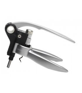 Le creuset 174 Tire-bouchon à levier Screwpull LM250 aluminium brossé, avec coupe-capsule.