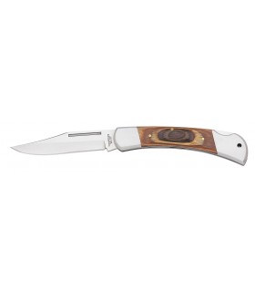 Herbertz 214111 Couteau, lame acier 420 à cran, manche 11 cm pacca marron