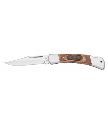 Herbertz 214111 Couteau, lame acier 420 à cran, manche 11 cm pacca marron