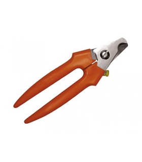 Manufacturer 2355 Pince à ongles pour chiens à ressort, 17 cm inox, branches plastique.