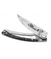 Cdozorme 4925 couteau Le Thiers, lame entièrement damas inox, manche 11 cm habillage corne de bélier