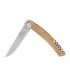 Cdozorme 4931.o Couteau Le Thiers, lame semi-dentée acier X50CrMoV15 à cran intérieur, tire-bouchon), manche 12,5 cm olivier.