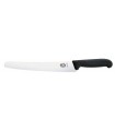 Victorinox 5.2933.26 Couteau pâtissier/traiteur, lame à dents 26 cm inox, manche fibrox noir.
