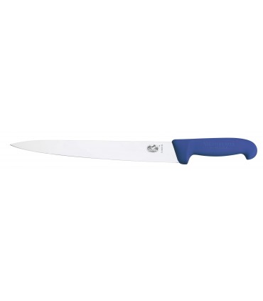 Victorinox 5.4502.30  Couteau tranchelard, lame 30 cm inox, manche fibrox bleu.