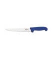 Victorinox 5.5502.22 Couteau saigner/découper, lame 20 cm inox, dos droit, manche fibrox bleu.