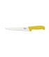 Victorinox 5.5508.20 Couteau saigner/découper, lame 20 cm inox, dos droit, manche fibrox jaune.