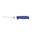 Victorinox 5.5602.14 Couteau désosser/saigner, lame 14 cm inox, pointe milieu, manche fibrox bleu.