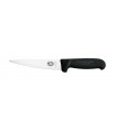 Victorinox 5.5603.18 Couteau désosser/saigner, lame 18 cm inox, pointe milieu, manche fibrox noir.