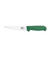 Victorinox 5.5604.14 Couteau désosser/saigner, lame 14 cm inox, pointe milieu, manche fibrox vert.