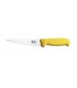 Victorinox 5.5608.14 Couteau désosser/saigner, lame 14 cm inox, pointe milieu, manche fibrox jaune.