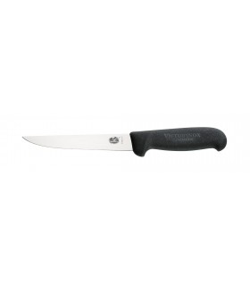 Victorinox 5.6003.12 Couteau saigner/découper, lame 12 cm inox, dos droit, manche fibrox noir.