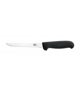 Victorinox 5.6303.15 Couteau désosser, lame usée 15 cm inox, dos droit, manche fibrox noir