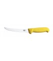 Victorinox 5.6508.15 Couteau désosser, lame 15 cm inox, dos renversé, manche fibrox jaune.
