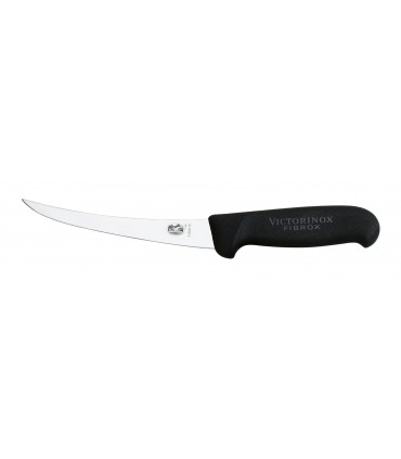 Victorinox 5.6603.12 Couteau désosser, lame étroite 12 cm inox, dos renversé, manche fibrox noir.