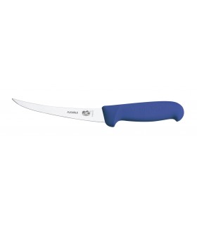 Victorinox 5.6612.12 Couteau désosser, lame étroite flexible 12 cm inox, dos renversé, manche fibrox bleu