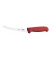 Victorinox 5.6611.15 Couteau désosser, lame étroite flexible 15 cm inox, dos renversé, manche fibrox rouge.