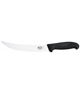 Victorinox  5.7203.20 Couteau abattre/boucher, lame étroite 20 cm inox, dos renversé, manche fibrox noir.