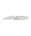 Crkt 5520.cr Couteau PeCk , lame acier 3Cr13 à cran et à bouton, manche 7 cm inox