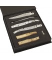 Baladéo 6 Kit d'assemblage couteau Laguiole 12 cm (lame acier 420 à affûter, platines et plaquettes frêne pré-percées