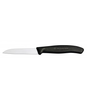 Victorinox 6.7403 Boite de 20 Couteaux office, lame 8 cm inox pointe rabattue, manche ergonomique polypropylène noir.