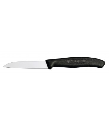 Victorinox 6.7403 Boite de 20 Couteaux office, lame 8 cm inox pointe rabattue, manche ergonomique polypropylène noir.