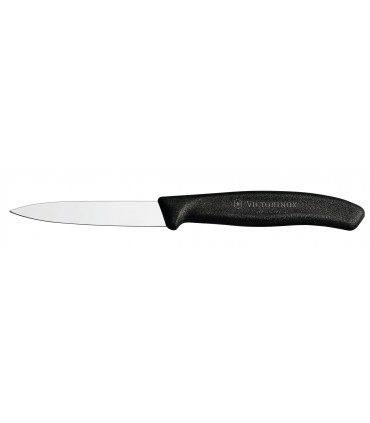 Victorinox 6.7603 boite de 20 couteaux office, lame 8 cm inox, pointe milieu, manche polypropylène noir.