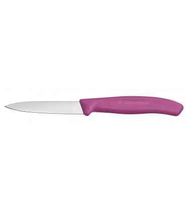 Victorinox 6.7606.l115 Boite de 20 Couteau office, lame 8 cm inox, pointe milieu, manche polypropylène rose.