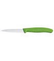 Victorinox 6.7636.l114 Boite de 20 Couteaux office, lame crantée 8 cm inox, pointe milieu, manche polypropylène vert.