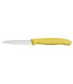 Victorinox 6.7636.l118 Boite de 20 Couteau office, lame crantée 8 cm inox, pointe milieu, manche polypropylène jaune