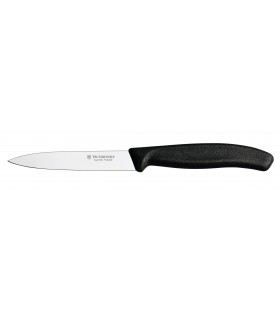 Victorinox 6.7703 boite de 20 Couteaux office, lame 10 cm inox, pointe milieu, manche polypropylène noir.