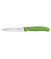 Victorinox 6.7706.l114 boite de 20 couteaux office, lame 10 cm inox, pointe milieu, manche polypropylène vert.