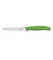Victorinox 6.7836.l114 Boite de 20 Couteau de table/tomates, lame crantée 11 cm inox, bout rond, manche polypropylène vert.