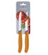 Victorinox 6.7836.l119b Carte de 2 couteaux de table/tomates, lame crantée 11 cm inox, bout rond, manche polypropylène orange