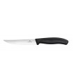 Victorinox 6.7933.12 Boite de 6 Couteau pizza/steak « gourmet », lame crantée 12 cm inox, manche polypropylène noir.