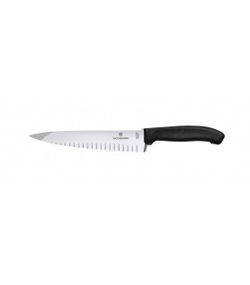 Victorinox 6.8523.17g Couteau Santoku, lame alvéolée 17 cm inox, manche polypropylène noir, en boîte cadeau.
