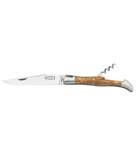 G.David 6212 Couteau, lame acier 12C27, tire-bouchon), manche 12 cm genévrier