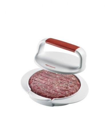 Manufacturer 6233 Presse à steak haché/hamburger, diamètre 11 cm. Bakélite Blanc/rouge