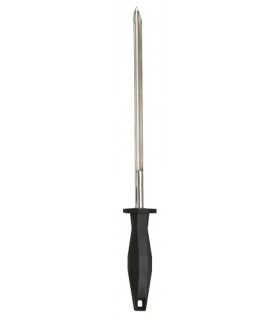 Fischer 632.25 Lardoire à manche noir, tige 25 cm inox.