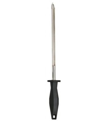 Fischer 632.25 Lardoire à manche noir, tige 25 cm inox.