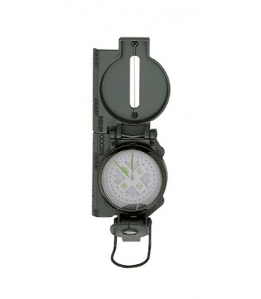 Herbertz 701500 Boussole HERBERTZ, modèle « RANGER », boîtier métal gris/vert, sur liquide d'amortissement, avec viseur.