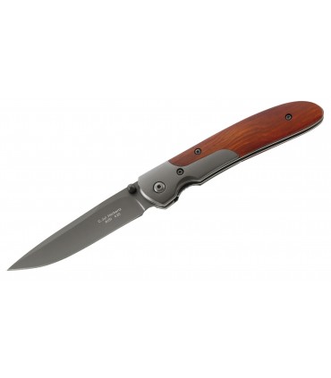 Herbertz 219711 Couteau, lame acier 420 revêtement titanium, manche 11 cm pacca/métal,