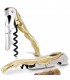 Pulltex 841 Couteau sommelier  PULLTAP'S  3 ps (lame micro-dentée, double levier avec décap., mèche noire), manche 12 cm doré.