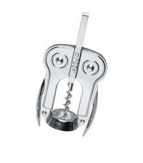 Boj 9903 Tire-bouchon double levier, chromé.